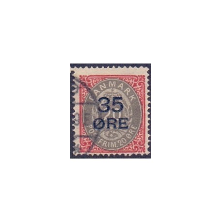1912. 35-Øres provisorier, 35/20 Øre, AFA nr. 61, postfrisk  Ubrugt Stemplet FDC