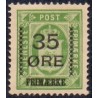 1912. 35-Øres provisorier, 35/32 Øre, AFA nr. 62, postfrisk  Ubrugt Stemplet FDC
