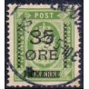1912. 35-Øres provisorier, 35/32 Øre, AFA nr. 62, postfrisk  Ubrugt Stemplet FDC