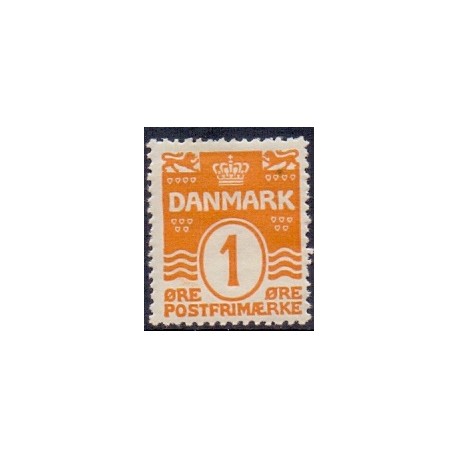1905-06. Bølgelinietype, 1 Øre, AFA nr. 42,  postfrisk  Ubrugt Stemplet FDC