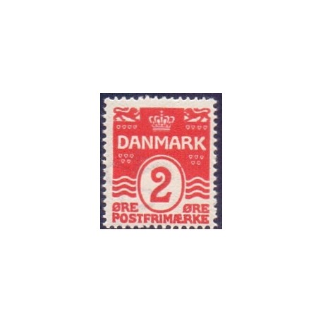 1905-06. Bølgelinietype, 2 Øre, AFA nr. 43,  postfrisk Ubrugt Stemplet FDC