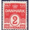 1905-06. Bølgelinietype, 2 Øre, AFA nr. 43,  postfrisk Ubrugt Stemplet FDC