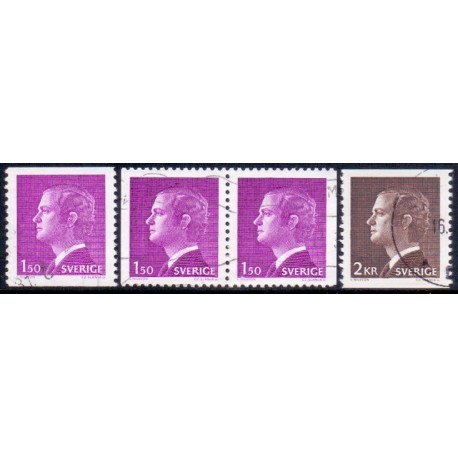 Sverige. 1980. Kong Carl. AFA nr. 1117-18 Ch/Cv, postfrisk  stemplet  hæfte FDC parstykkke