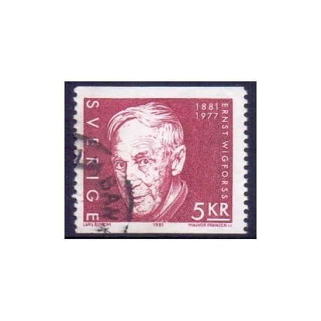 Sverige. 1981. Ernst Wigforss. AFA nr. 1138   postfrisk stemplet  hæfte FDC parstykkke