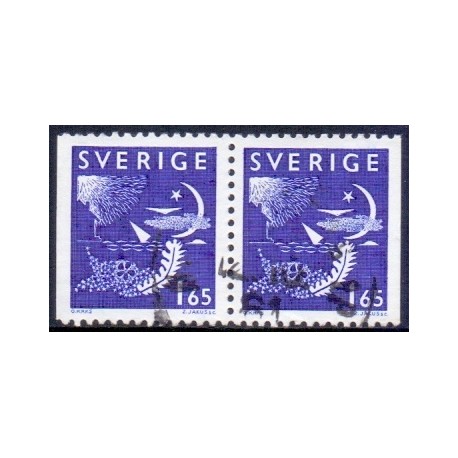 Sverige. 1981. Brugsfrimærke. AFA nr. 1158 postfrisk parstykke stemplet  hæfte FDC parstykkke