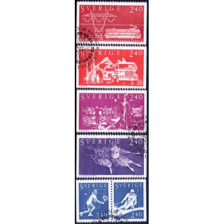 Sverige. 1981. Propagandaudgave, AFA nr. 1160-65 postfrisk stemplet  hæfte FDC parstykkke
