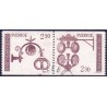 Sverige. 1981. Håndværkerskilte, AFA nr. 1166-67 postfrisk parstykke stemplet  hæfte FDC parstykkke
