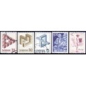 Sverige. 1982. Brugsudgave, AFA nr. 1178-82 postfrisk  stemplet  hæfte FDC parstykkke