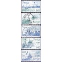 Sverige. 1982. Sømærker, AFA nr. 1192-96 postfrisk  stemplet  hæfte FDC parstykkke