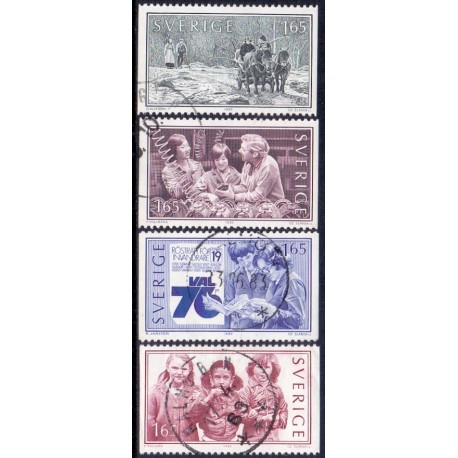 Sverige. 1982. Fredelig sameksistens, AFA nr. 1197-1200 postfrisk  stemplet  hæfte FDC parstykkke