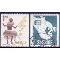 Sverige. 1983. Europamærker / CEPT, AFA nr. 1229-30 stemplet  hæfte FDC parstykkke