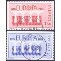 Sverige. 1984. Europamærker / CEPT, AFA nr. 1259-60 postfrisk  Stemplet hæfte FDC parstykkke SWEDEN