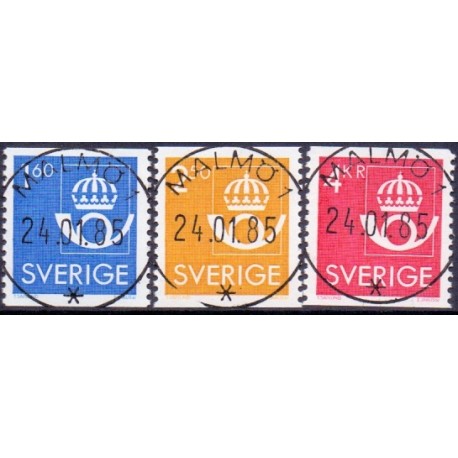 Sverige. 1985.Kong Carl & dr. Silvia. AFA nr. 1307-09 postfrisk  Stemplet hæfte FDC parstykkke SWEDEN **/o