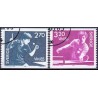 Sverige. 1985. Verdensmesterskaberne i bordtennis. AFA nr. 1314-15 postfrisk  Stemplet hæfte FDC parstykkke SWEDEN **/o