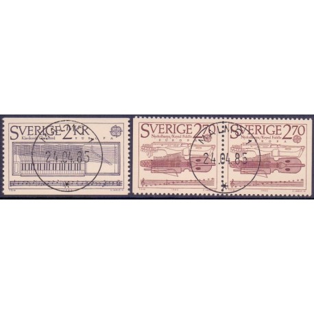 Sverige. 1985. Europamærker / CEPT. AFA nr. 1316-17 Cv-Ch. postfrisk   Stemplet hæfte FDC parstykkke SWEDEN **/o