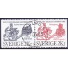 Sverige. 1985. Knud den Helliges gavebrev. AFA nr. 1318-19 Cv-Ch. postfrisk Stemplet hæfte FDC parstykkke SWEDEN **/o