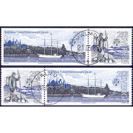 Sverige. 1985. Turistforeningen. AFA nr. 1320-21 postfrisk par Stemplet hæfte FDC parstykkke SWEDEN **/o