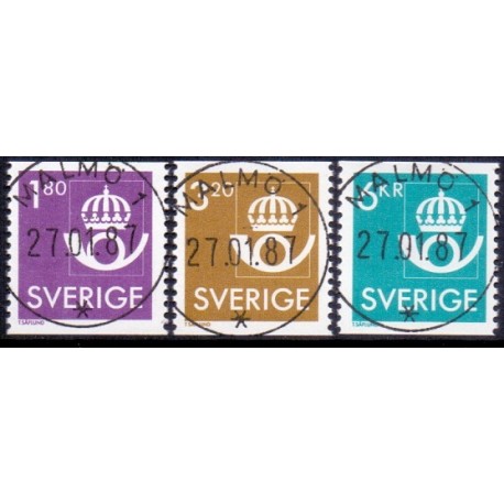 Sverige. 1987. Suppleringsværdier. AFA nr. 1398-1400 postfrisk   Stemplet hæfte FDC parstykkke SWEDEN **/o
