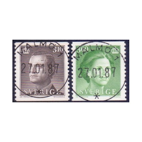Sverige. 1987. Suppleringsværdier. AFA nr. 1401-02 postfrisk  Stemplet hæfte FDC parstykkke SWEDEN **/o