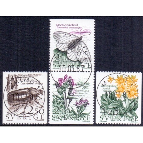 Sverige. 1987. Mark og eng. AFA nr. 1403-06 postfrisk   Stemplet hæfte FDC parstykkke SWEDEN **/o