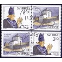 Sverige. 1987. Lindköping 700 år. AFA nr. 1411-12 postfriske parstykker  Stemplet hæfte FDC parstykkke SWEDEN **/o