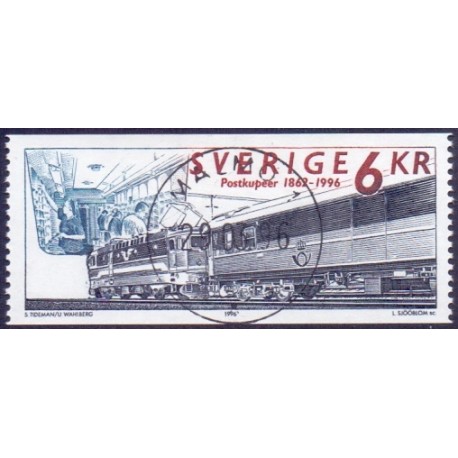 Sverige 1996. Postkupeer. AFA 1860 postfrisk stemplet  hæfte FDC