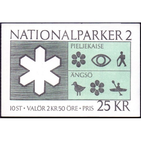 Sverige. 1990. Nationalparker. AFA nr. 1534-35 postfrisk hæfte Stemplet hæfte FDC parstykkke SWEDEN **/o