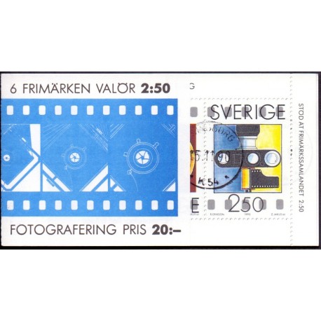 Sverige. 1990. Fotografering. AFA nr. 1576-78 postfrisk miniark Stemplet hæfte FDC parstykkke SWEDEN **/o
