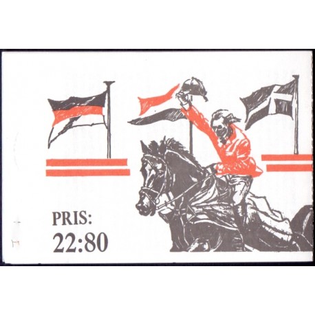 Sverige. 1990. VM i ridning. AFA nr. 1553-58 postfriske parstykker Stemplet hæfte FDC parstykkke SWEDEN **/o