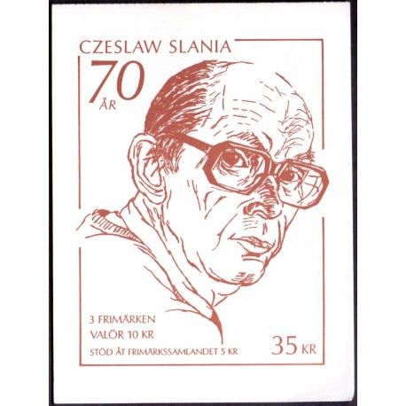 Sverige. 1991. Czeslaw Slania's 70 år. AFA nr. 1621-23  postfrisk miniark Stemplet hæfte FDC parstykkke SWEDEN **/o
