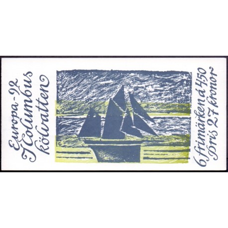 Sverige. 1992. Europamærker / CEPT. AFA nr. 1650-52 postfrisk   Stemplet hæfte FDC parstykkke SWEDEN **/o
