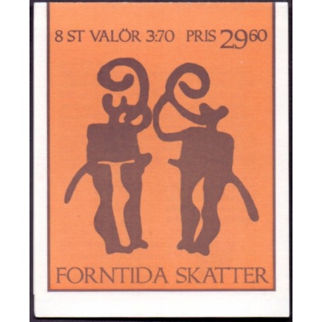 Sverige 1995. Fortidens skatte, AFA 1837-40, postfrisk stemplet  hæfte FDC