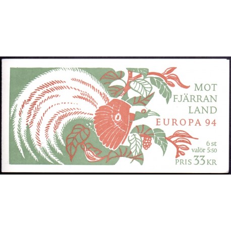 Sverige. 1994. Europamærker / CEPT. AFA nr. 1770-72 postfrisk miniark Stemplet hæfte FDC parstykkke SWEDEN **/o