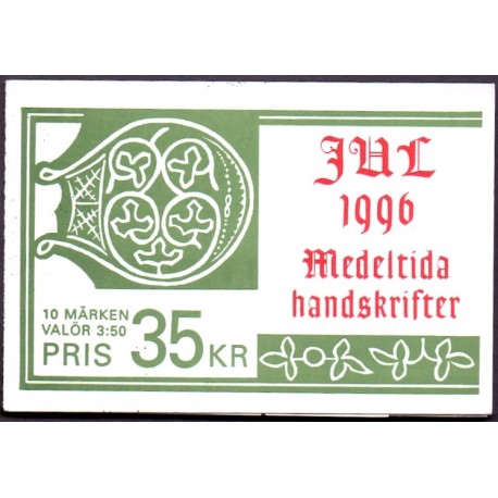 Sverige 1996. Julefrimærker. AFA 1898-99 postfrisk stemplet  hæfte FDC