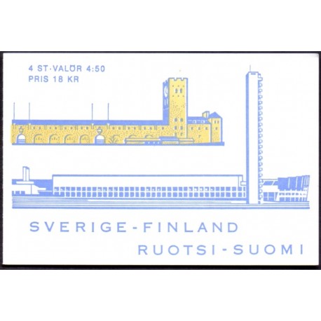 Sverige. 1994. Svensk-finsk kultur. AFA nr. 1768-69 postfrisk 4-blok Stemplet hæfte FDC parstykkke SWEDEN **/o