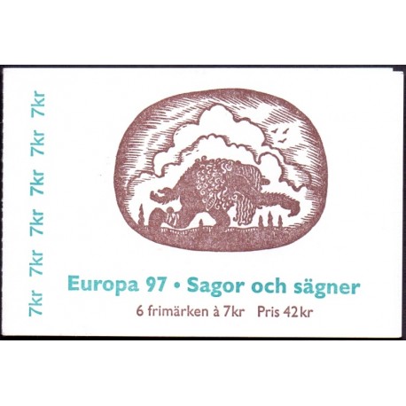 Sverige 1997. CEPT AFA 1929-31 postfrisk stemplet  hæfte FDC