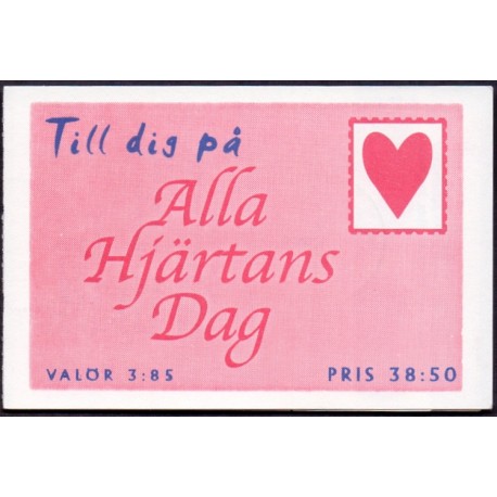 Sverige 1997. Valentins dag. AFA 1910-11 postfrisk stemplet  hæfte FDC