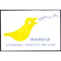 Sverige 1998. Håndarbejde. AFA nr. 1974-7 postfrisk stemplet  hæfte FDC parstykkke
