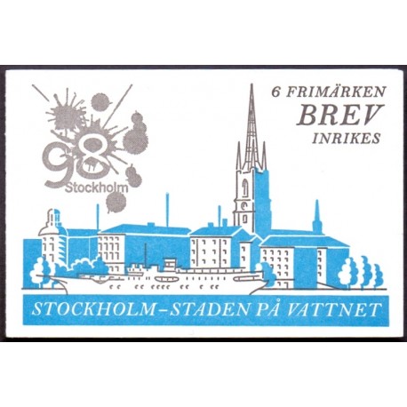 Sverige 1998. Syockholm. AFA nr. 1978-83 postfrisk stemplet  hæfte FDC parstykkke