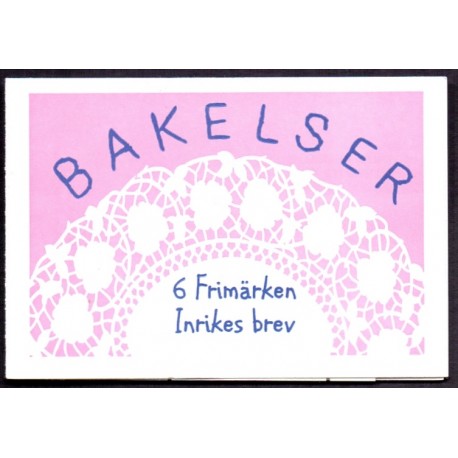 Sverige 1998. Flødekager. AFA nr. 1992-7 postfrisk stemplet  hæfte FDC parstykkke