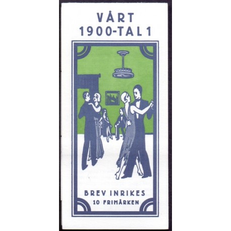 Sverige 1998. 1900-tallet I. AFA nr. 2000-2009 postfrisk stemplet  hæfte FDC parstykkke