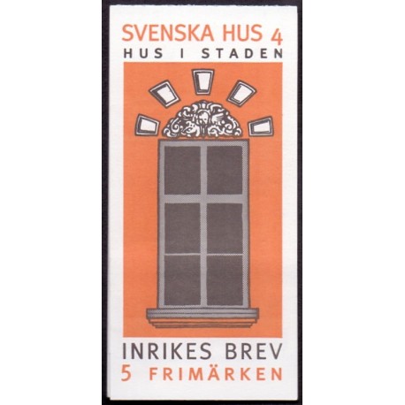 Sverige 1998. Svenske huse IV. AFA nr. 1967-71 postfrisk stemplet  hæfte FDC parstykkke