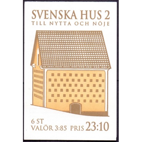 Sverige 1996. Svenske huse. AFA 1865-70 postfrisk stemplet  hæfte FDC