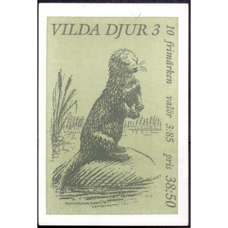 Sverige 1996. Vilde dyr. AFA 1855-56, postfrisk parstykke stemplet  hæfte FDC