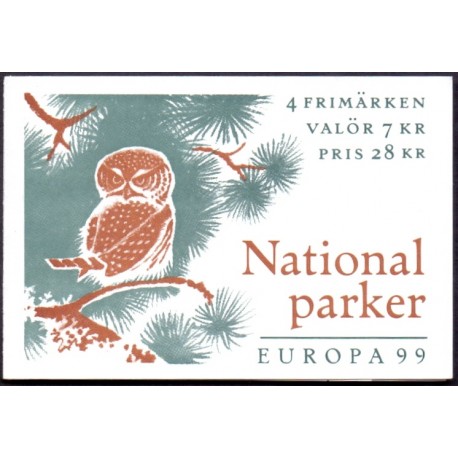 Sverige 1999. Europamærker/CEPT. AFA nr. 2050 postfrisk stemplet  hæfte FDC parstykkke