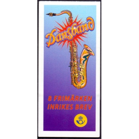 Sverige 1999. Danseorkestre. AFA nr. 2071-74 postfrisk stemplet  hæfte FDC parstykkke
