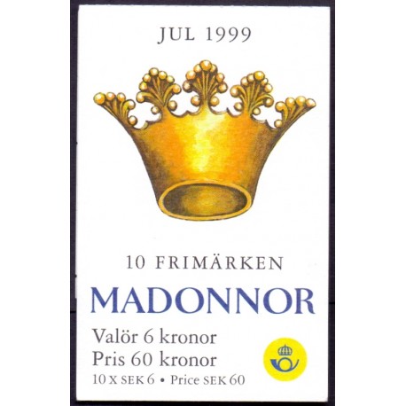 Sverige 1999. Julefrimærker. AFA nr. 2078-79 postfrisk stemplet  hæfte FDC parstykkke