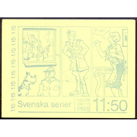 Sverige. 1980. Tegneserier. AFA nr. 1122-25, Co/Cn, postfrisk stemplet  hæfte FDC parstykkke