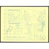 Sverige. 1980. Tegneserier. AFA nr. 1122-25, Co/Cn, postfrisk stemplet  hæfte FDC parstykkke