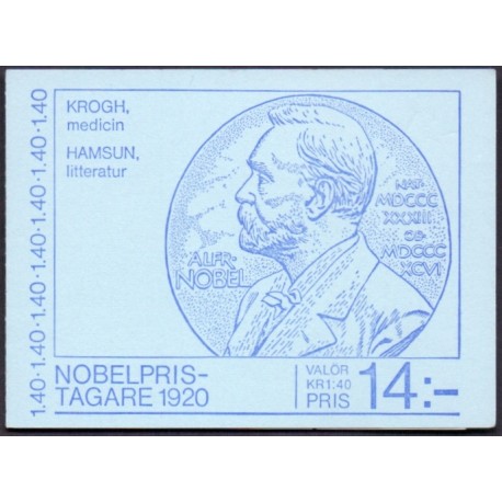 Sverige. 1980. Nobelpristager. AFA nr. 1133-34,  postfrisk hæfte stemplet  hæfte FDC parstykkke